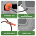 UV-protected 25m grey PVC hose reel wall-mounted for outdoor garden setup