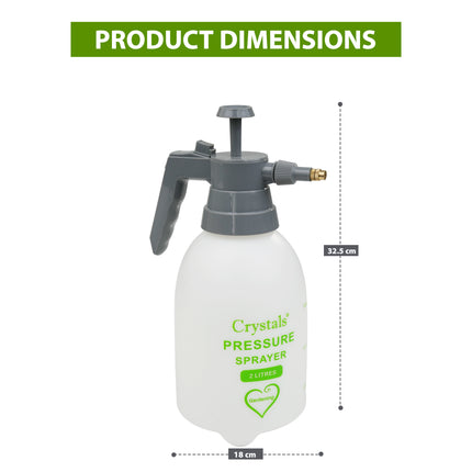Ergonomic 2L Garden Hand Pump Sprayer with Non-Slip Grip for Gardening in UK