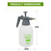 Ergonomic 2L Garden Hand Pump Sprayer with Non-Slip Grip for Gardening in UK