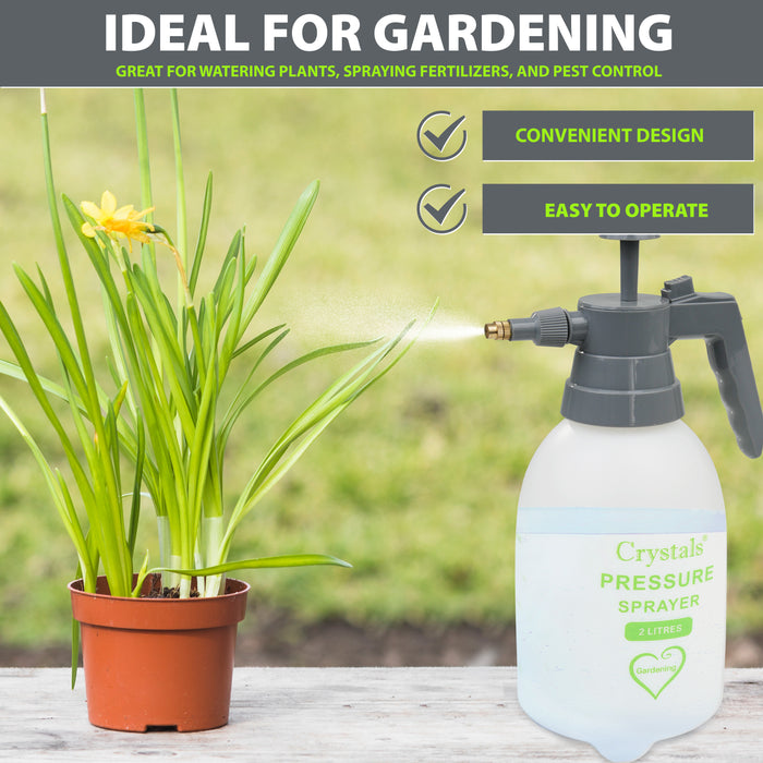 Portable 2L Garden Hand Pump Sprayer for Easy Storage and Use in UK Gardens