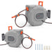 30m-25m garden hose reel kit with bracket and installation accessories
