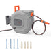30m wall-mounted garden hose reel with auto rewind for outdoor use in UK gardens