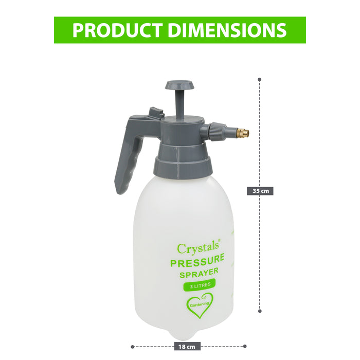 3L Hand Pump Plant Sprayer for Pesticides and Watering in UK Gardens