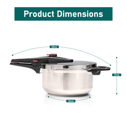 4L induction-compatible stainless steel pressure cooker designed to lock in nutrients for healthier, faster meal preparation.

