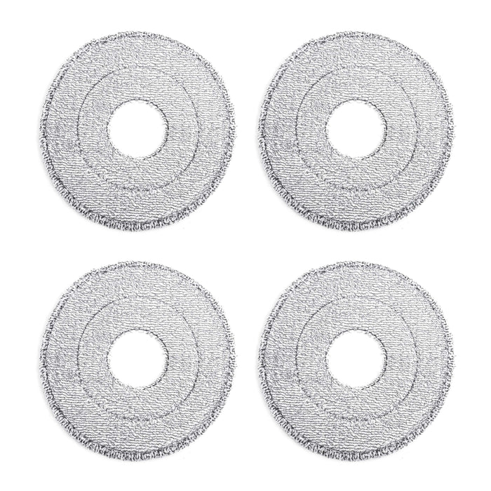 4 pack microfiber mop head refills for round spin mop floor cleaning