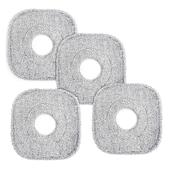 4x square microfiber mop head refills for spin mop systems