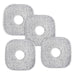 4x square microfiber mop head refills for spin mop systems