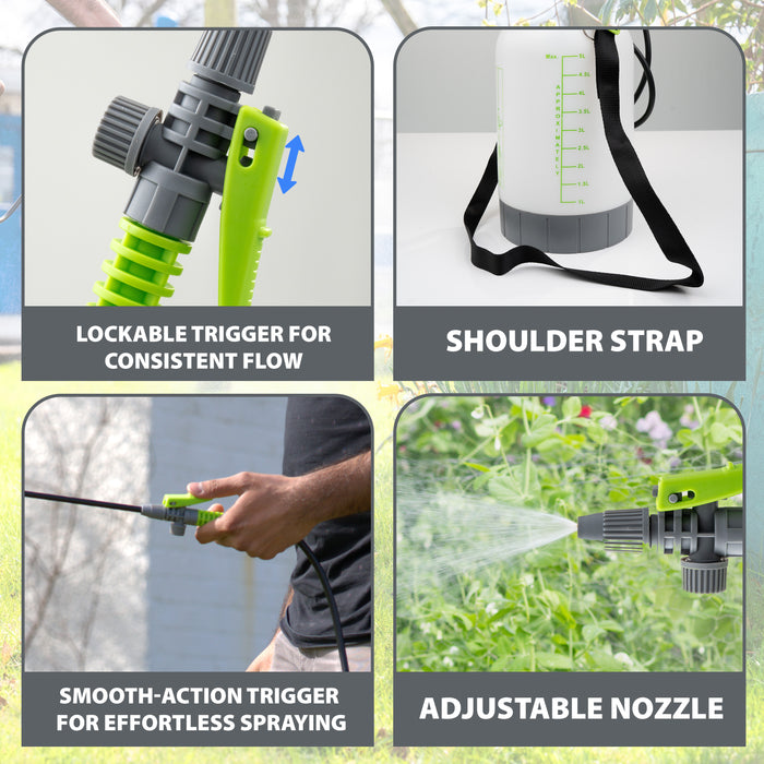 Safety Pressure Release Valve on 5L Garden Sprayer for Safe Chemical Application