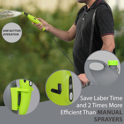 5 litre plant sprayer with fan-shaped, 6-hole and cone nozzles