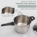 6L stainless steel pressure cooker offers fast, energy-efficient cooking while retaining flavor and nutrients in large portions.