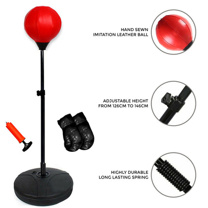 Kids Freestanding Boxing Punch Bag with Gloves