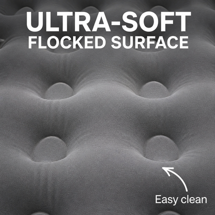 Camping Flocked Airbed Grey