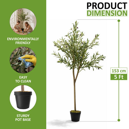 150cm Tall Faux Artificial Olive Tree