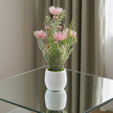 50cm Faux Artificial Pink Spider Chrysanthemum Plant