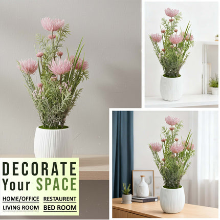 50cm Faux Artificial Pink Spider Chrysanthemum Plant