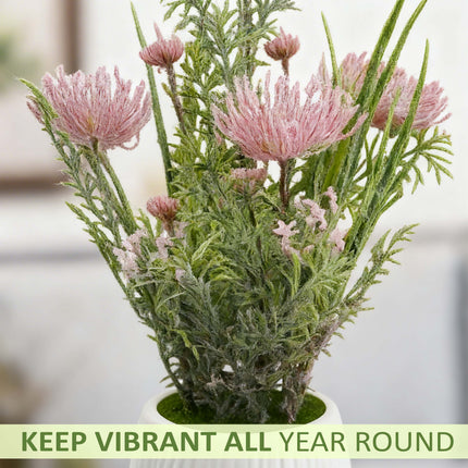 50cm Faux Artificial Pink Spider Chrysanthemum Plant
