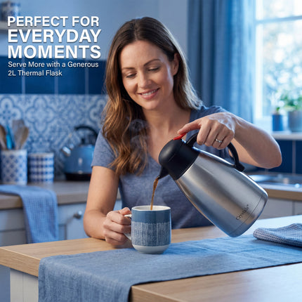 2L Stainless Steel Thermos Flask Vacuum Kettle
