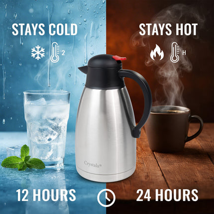 2L Stainless Steel Thermos Flask Vacuum Kettle