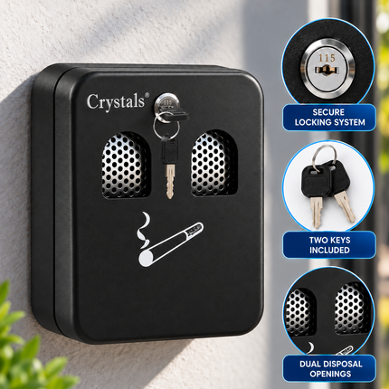 Wall-Mounted Outdoor Ashtray Bin