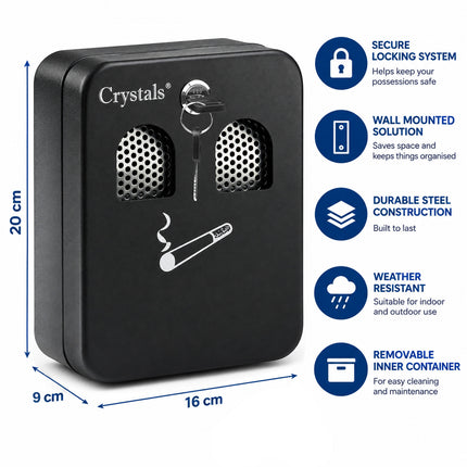 Wall-Mounted Outdoor Ashtray Bin