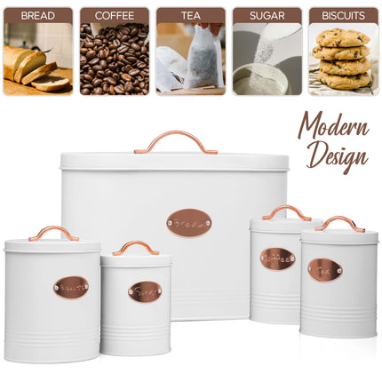 5pc Bread Box Kitchen Storage Container Set