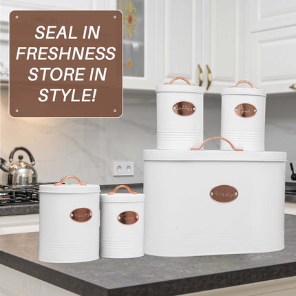 5pc Bread Box Kitchen Storage Container Set