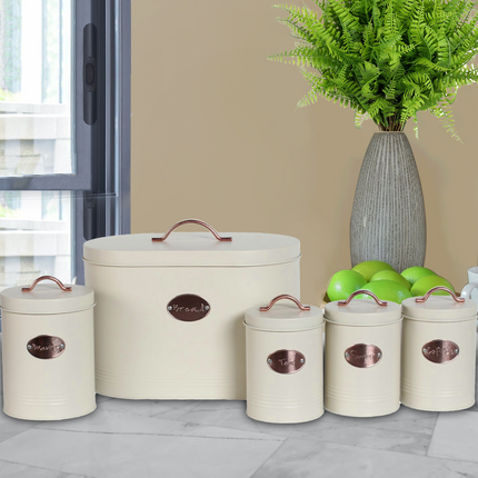 5pc Bread Box Kitchen Storage Container Set