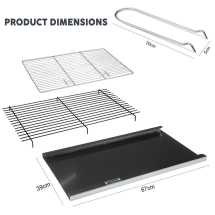 67cm BBQ Grill Tray Set DIY Outdoor