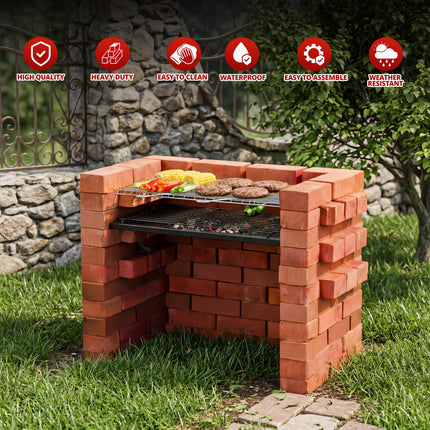 67cm BBQ Grill Tray Set DIY Outdoor