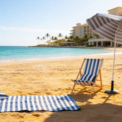 Picnic Mat with Umbrella & Deck Chair