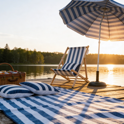 Picnic Mat with Umbrella & Deck Chair