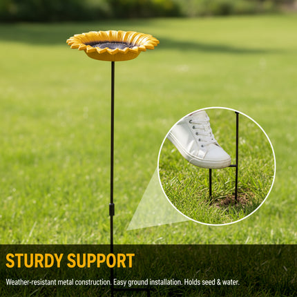 Set of 2 Cast Iron Bird Bath Feeders