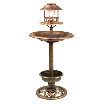 Garden Bird Baths Solar Feeding Station