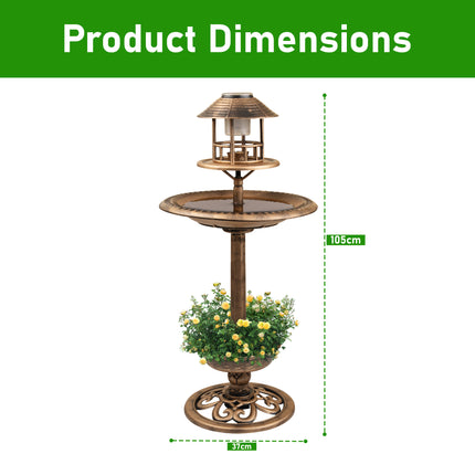 Garden Bird Baths Solar Feeding Station