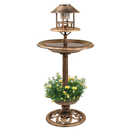 Garden Bird Baths Solar Feeding Station