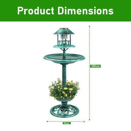 Garden Bird Baths Solar Feeding Station