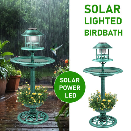 Garden Bird Baths Solar Feeding Station