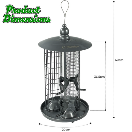 3 in 1 Bird Feeders Dimensions