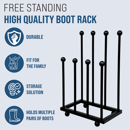 4 Pair Wellington Boot Shoe Rack