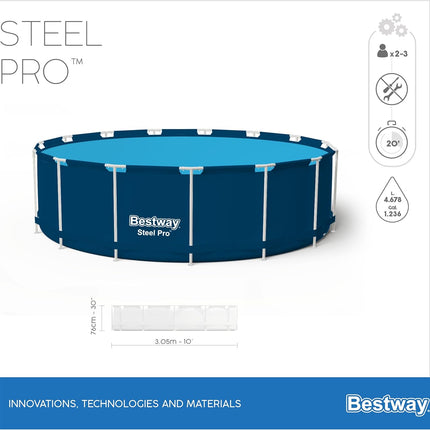 Bestway Steel Pro Frame Pool, 305 x 76 cm, Blue