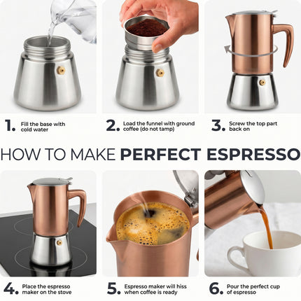 6-Cup Stainless Steel Moka Pot