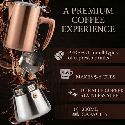 6-Cup Stainless Steel Moka Pot