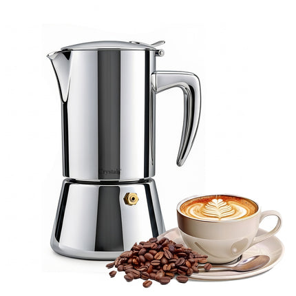 4-Cup Stainless Steel Espresso Maker