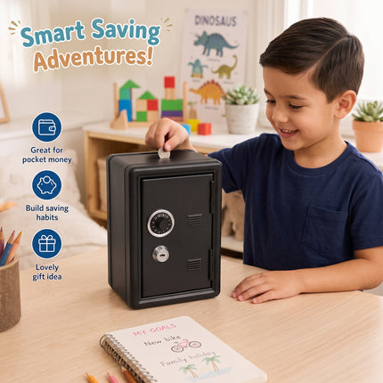 Mini Metal Coin Bank Locker