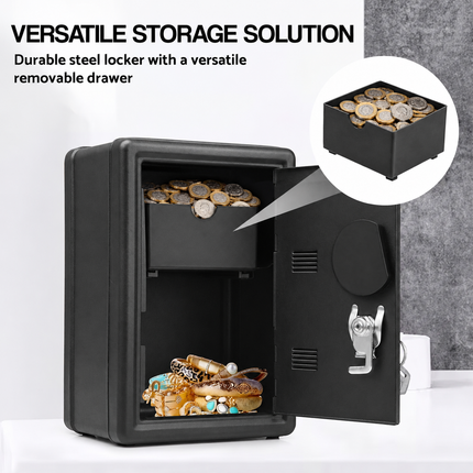 Mini Metal Coin Bank Locker