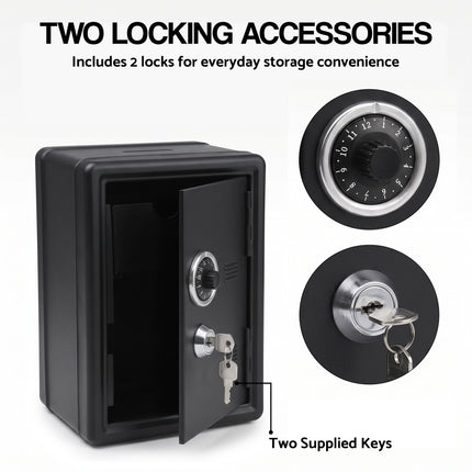 Mini Metal Coin Bank Locker