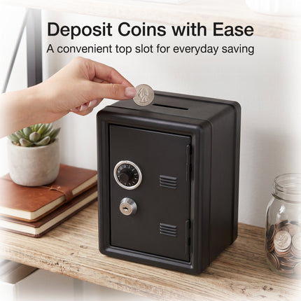 Mini Metal Coin Bank Locker
