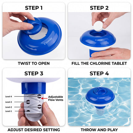 Chlorine Tablets + Floating Chemical Dispenser