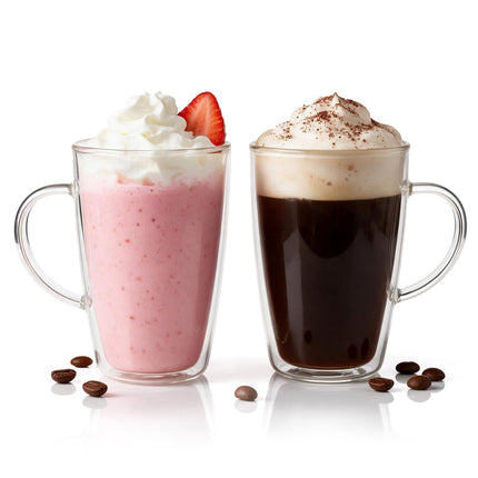 2x 350ml Double Wall Insulated Coffee Mugs