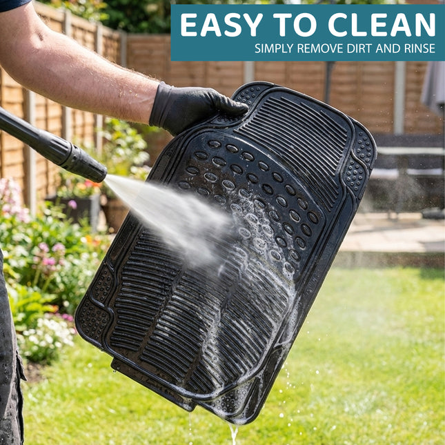 3PCs Universal Rubber Car Mat